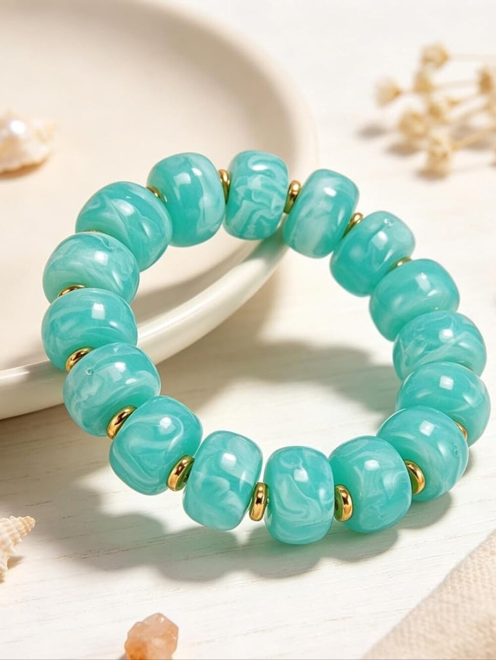 Colorful Chunky Resin Beaded Bracelet